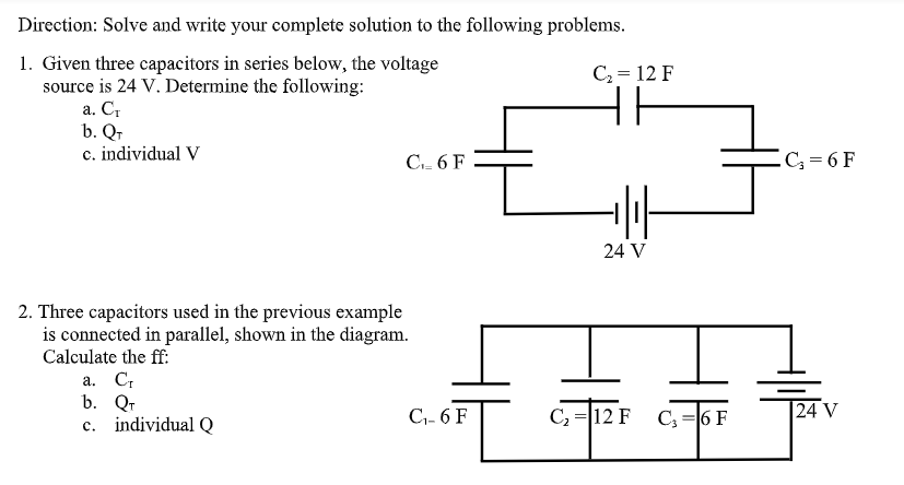  Direction: Solve and write your complete solution to the following problems.