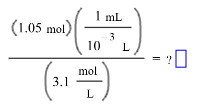  A student sets up the following equation to solve a problem