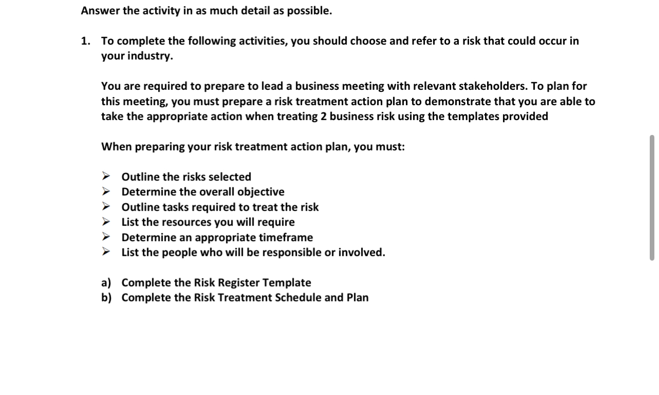  Answer the activity in as much detail as possible. 1. To