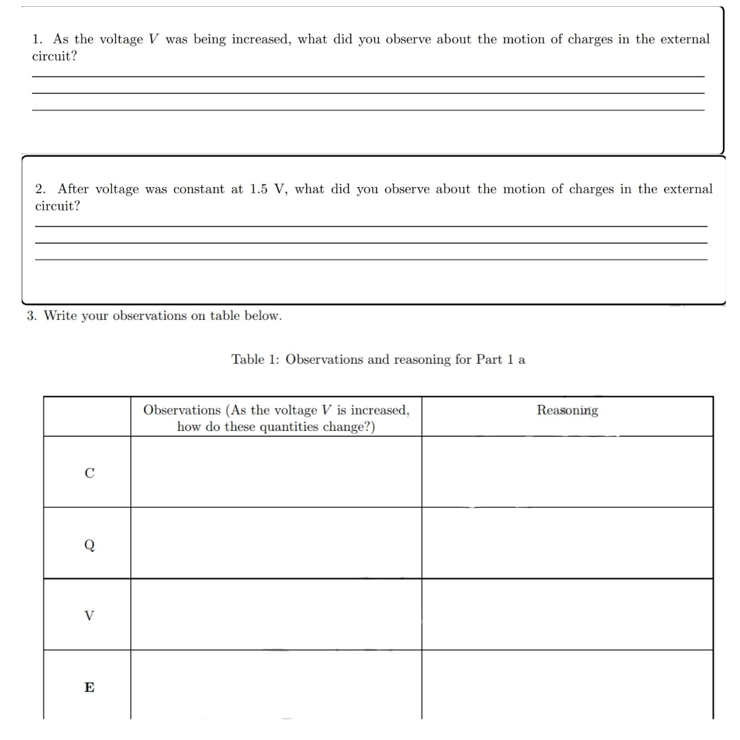 in the "Capacitor Lab: Basics" simulation.2. Select all four options in top