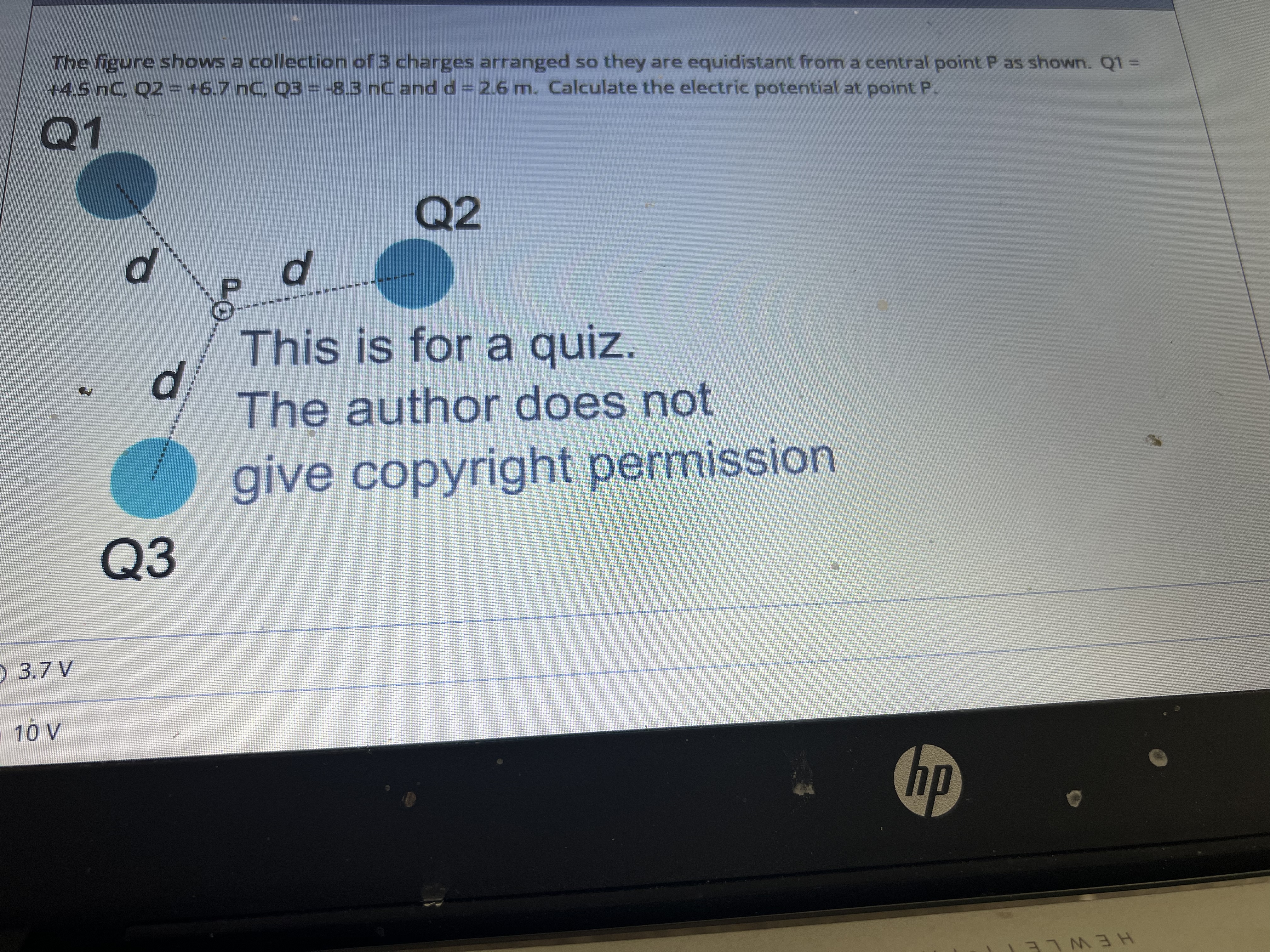 O 77C/13 O 13C/77 62C/5 hp HEWLETT-PACKARDQuestion 3 13 pts A particle