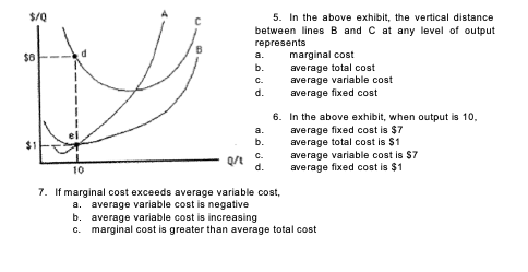 than zero b. equal to zero C. constant d. decreasing e. increasing