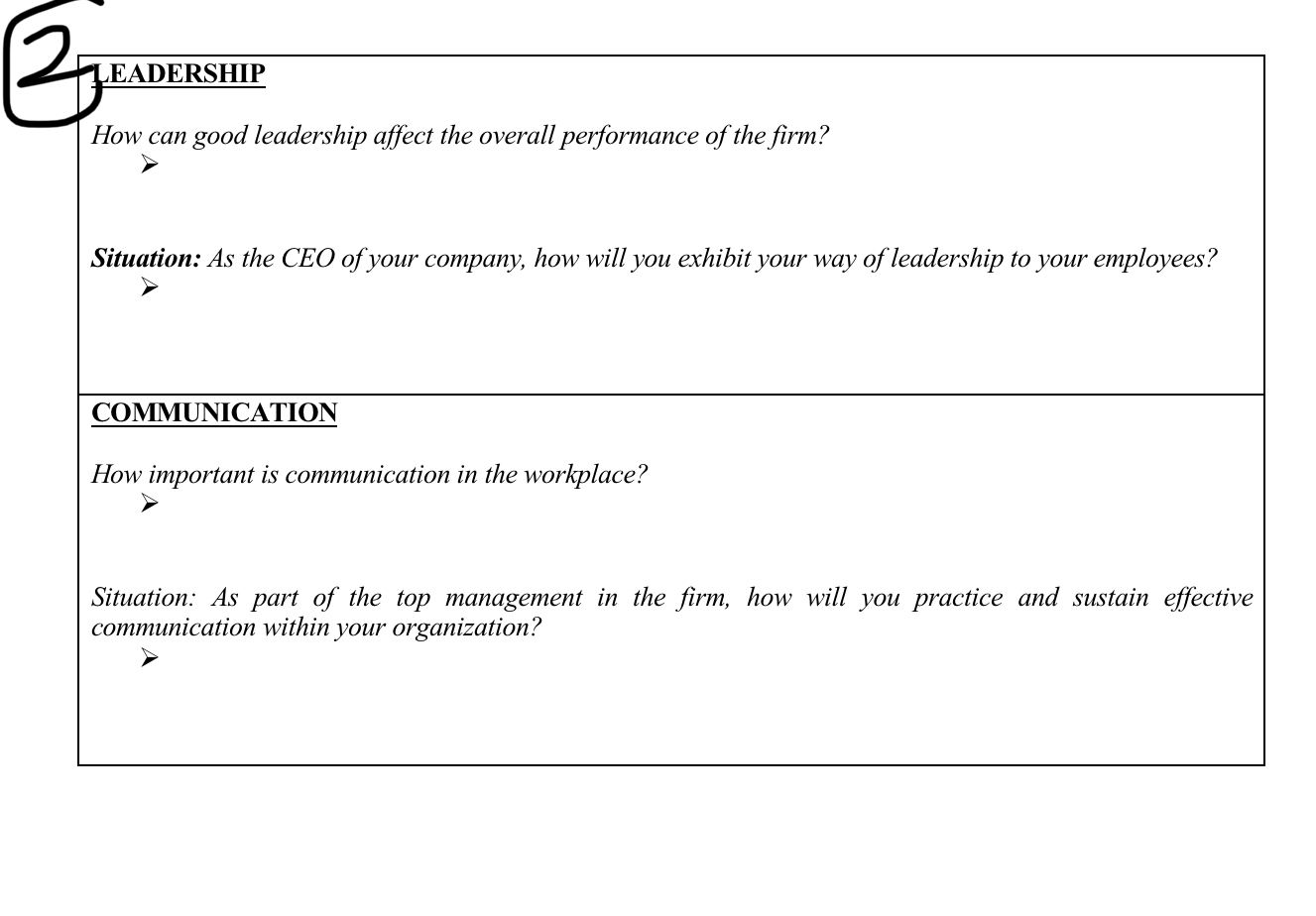 doing your selection process. An example process chart is provided below. (15