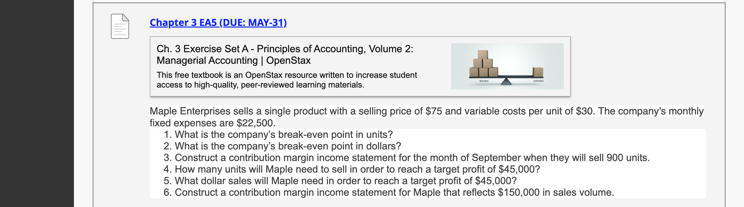 D C_hapter 3 EA5 (DUE: MAY-31) Ch. 3 Exercise SetA- Principles