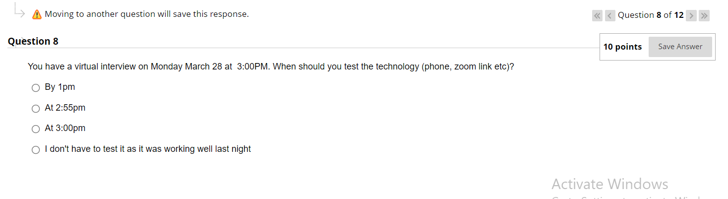 discussion? 0 None of these 0 Arrive at the building by no