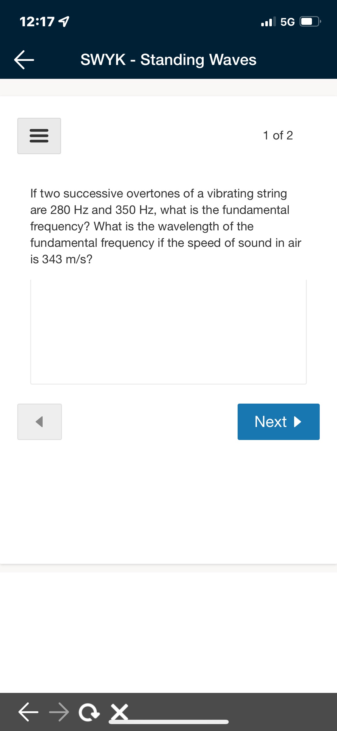 May someone please help me with my physics practice on Standing Wave