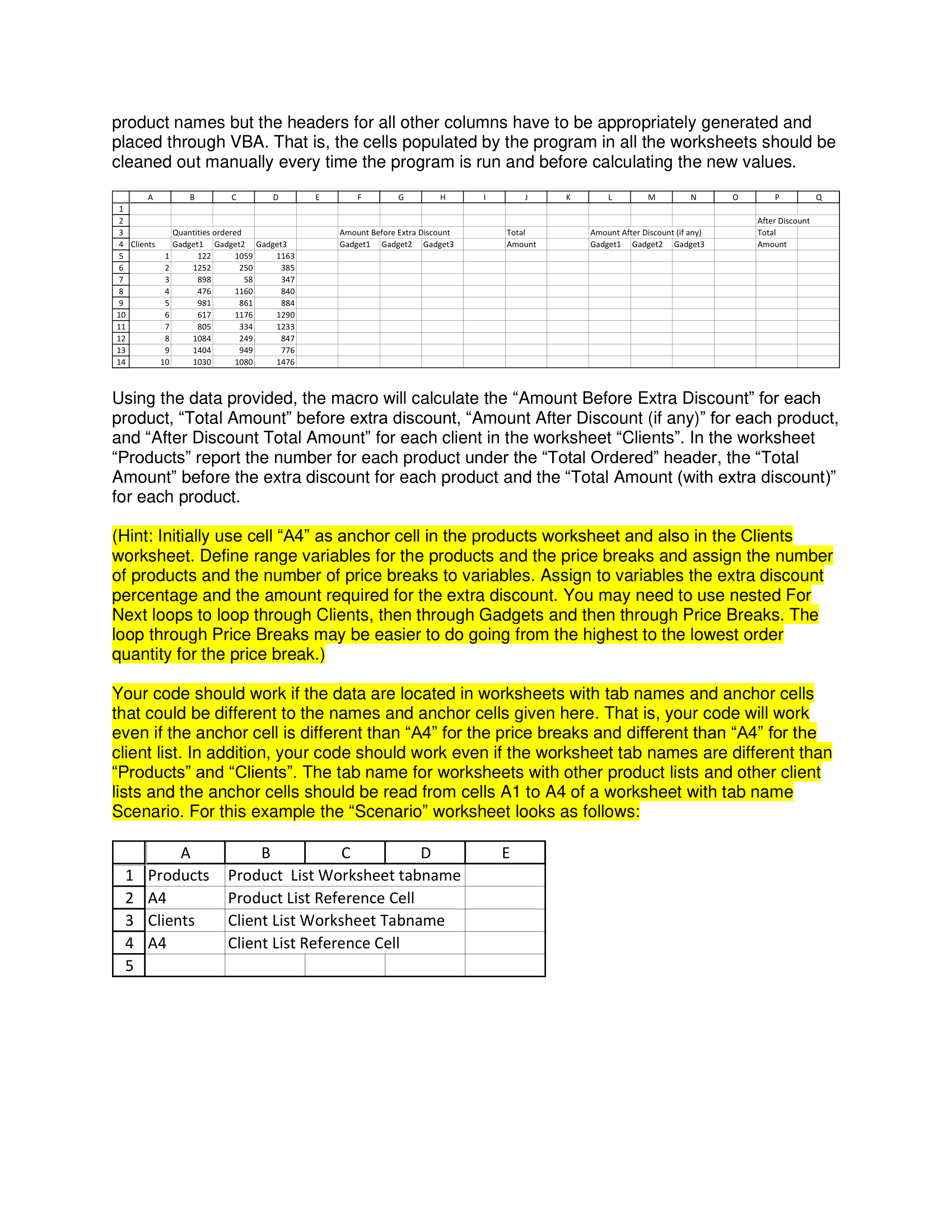 due in canvas Upload to canvas an Excel file that includes your
