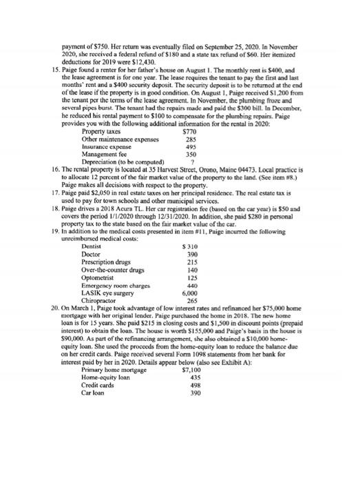 information is missing, use reasonable assumptions to fill in the gaps. Facts: