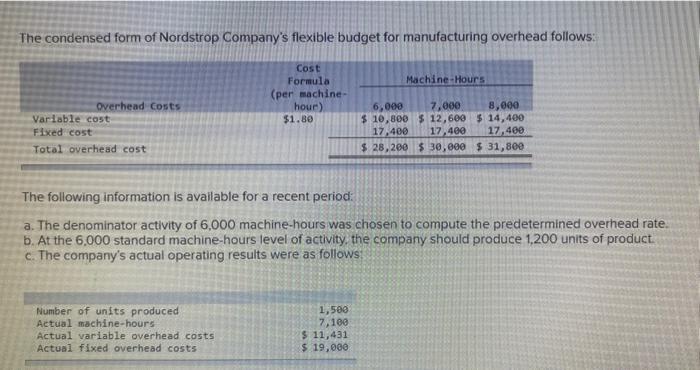  1. compute the predetermined overhead rate and break it down into