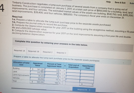  Help Save & Exit Sub 4 Timberly Construction negotiates a lump