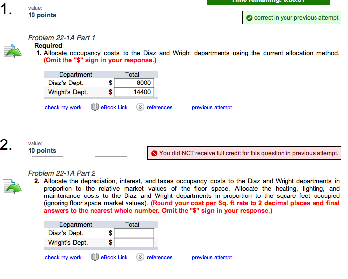 to departments L.O. P1 [The following information applies to the questions displayed