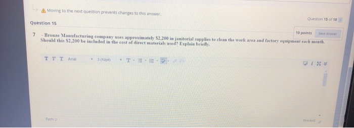 what should write? please help Moving to the next question prevents changes