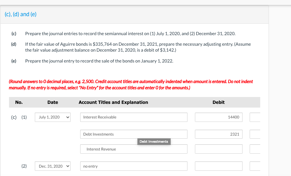 is $335,764 on December 31, 2021, prepare the necessary adjusting entry. (Assume