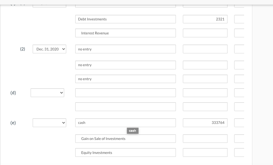 the fair value adjustment balance on December 31, 2020, is a debit