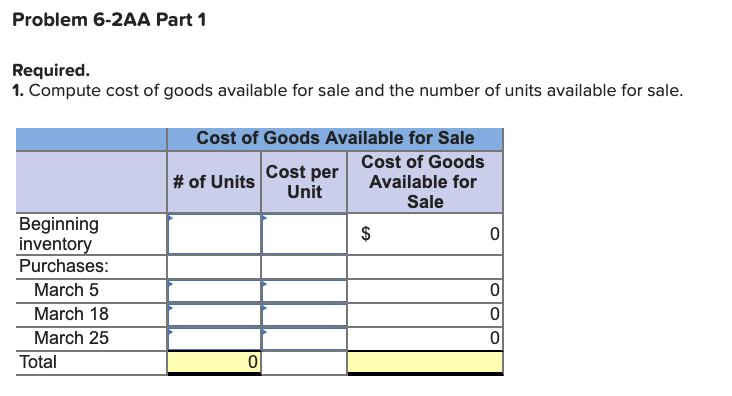 Required information Problem 6-2AA Periodic: Alternative cost flows LO P3 [The following