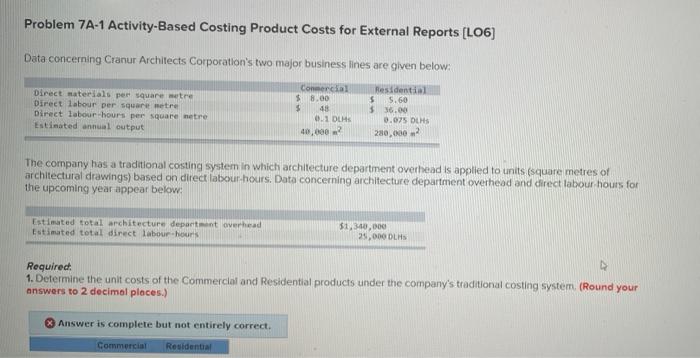 plz help i will upvote right away. Problem 7A-1 Activity-Based Costing Product