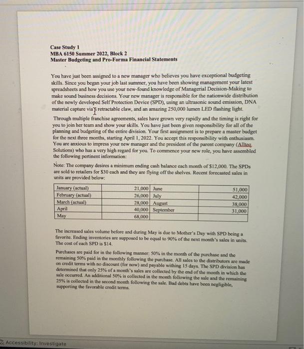 please assist with question 6,7&8 Case Study 1 MBA 6150 Summer 2022
