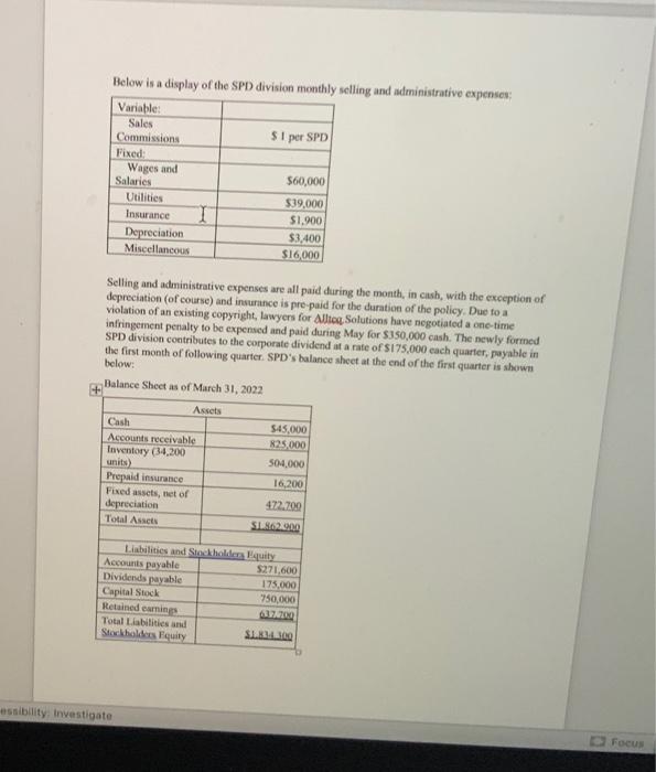 , Block 2 Master Budgeting and Pro-Forma Financial Statements You have just