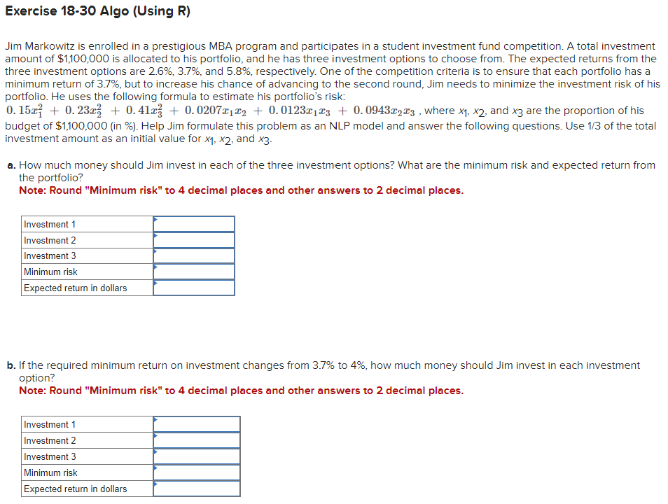  Jim Markowitz is enrolled in a prestigious MBA program and participates