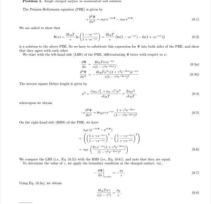 reference its proving not finding Problem 2: Poisson-Boltzmann equation for divalent counterions
