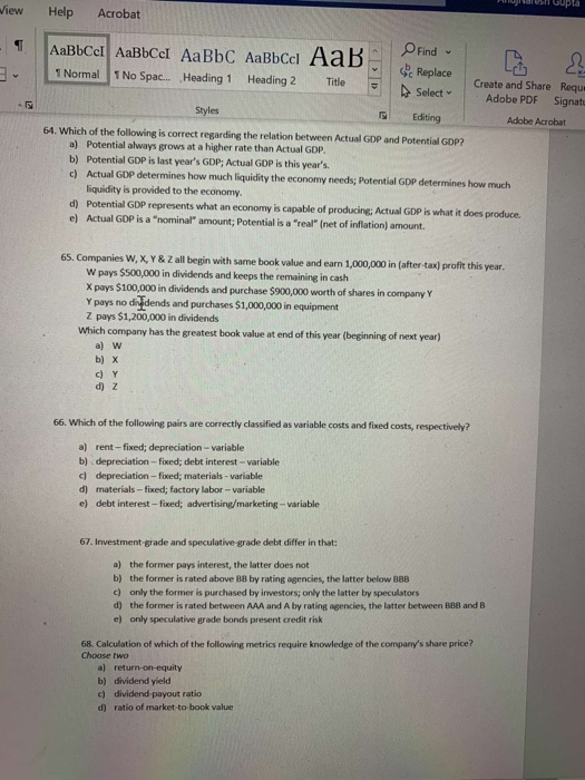 no explanation needed, please answer all the MCQs only LUSH Gupta Wiew