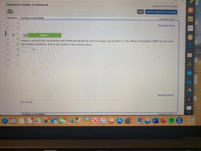  Assignment: Chapter 11 Homework Auslenment Score: 41.44% Save Submit Ads ment