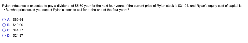 Urgent!!! Please answer within one hour. Rylan Industries is expected to