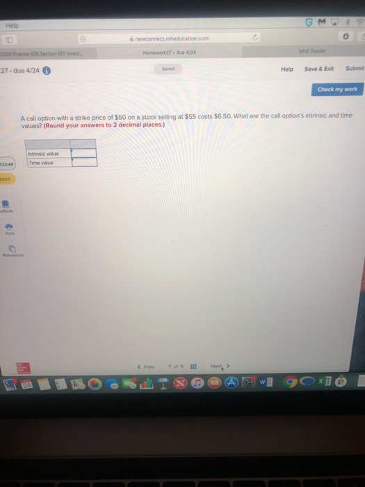  GMB newconnect meducation.com 27-due 4/24 Help Save & Exit Sub Check