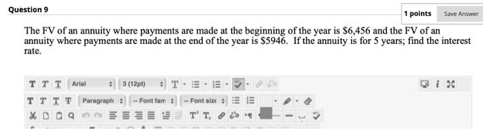 (12pt) HTE Question 3 2 points Save Answer You make monthly payments