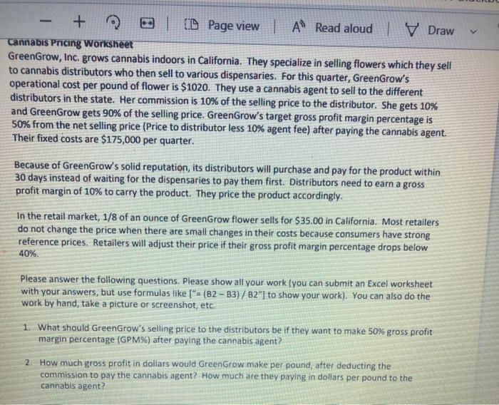  please show work + TO Page view A Read aloud |