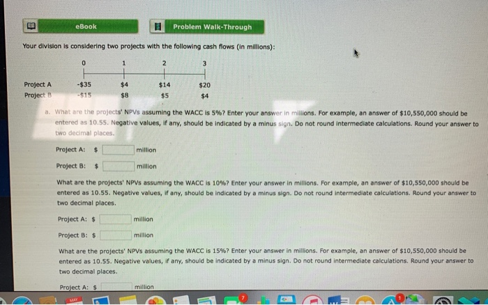  can you please answer this question THANK YOU eBook Problem Walk-Through