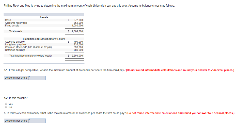  Philips Rock and Mud is trying to determine the maximum amount