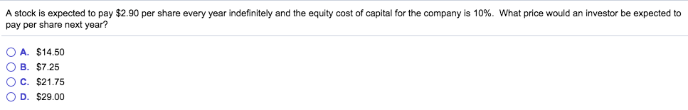 Urgent!!! Please answer within one hour. A stock is expected to