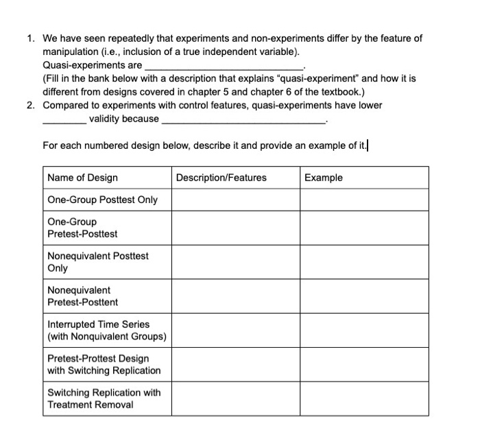  1. We have seen repeatedly that experiments and non-experiments differ by