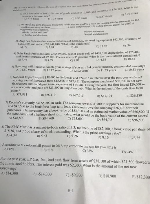  Exam. Help now. Do 5- 10 or more. Give me the