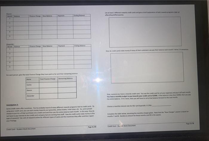 All work is my own Instructor: Signature Date Unit 2 Project: Credit