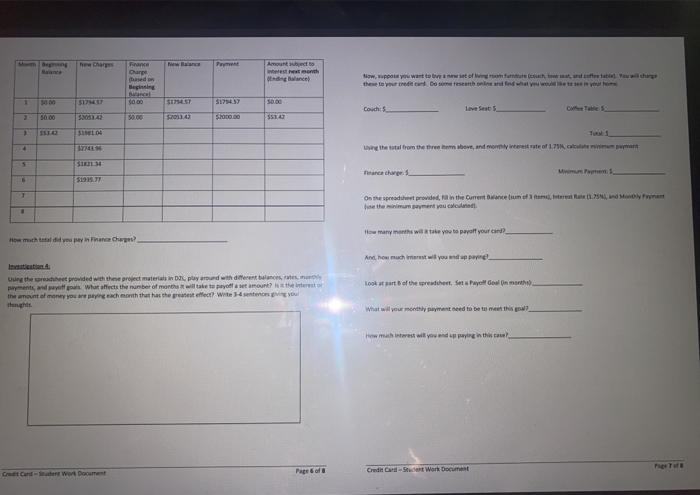 Card Instructions: Use the instructions Document to help you complete this project.