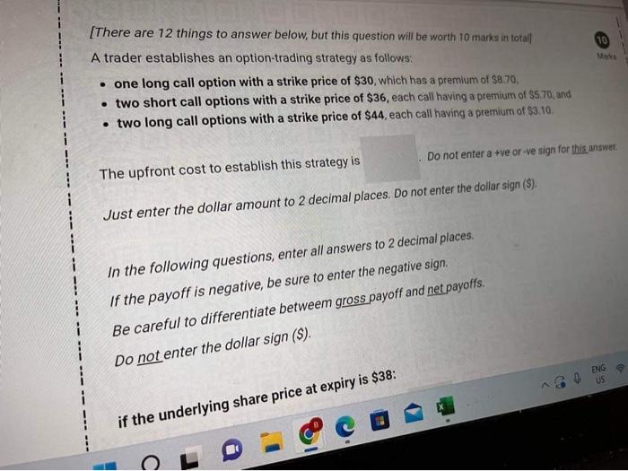  [There are 12 things to answer below, but this question will