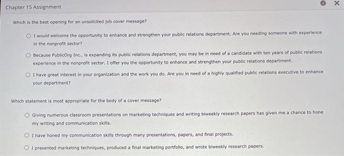 you include a customized cover message when applying for a position. A