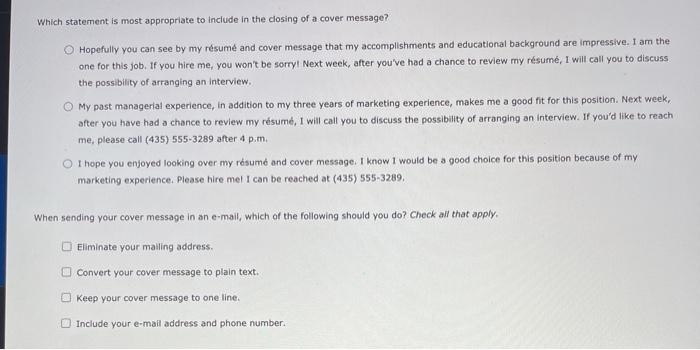 cover message should introduce your resume, highlight your strengths in terms of