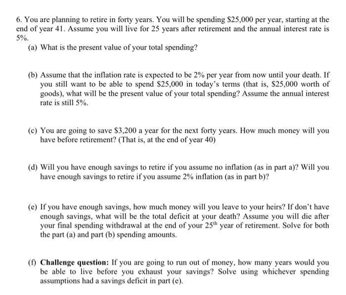 Please complete part e and part f and show the formulas