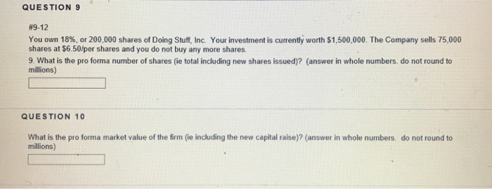  Please answer 9 and 10 based on the information given in