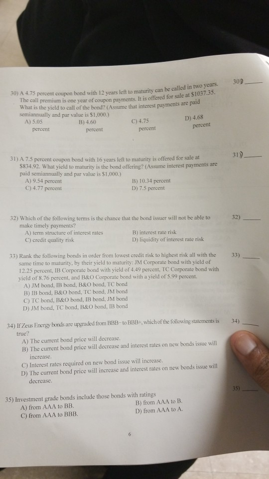  30) 2 years left to maturity can be called in two