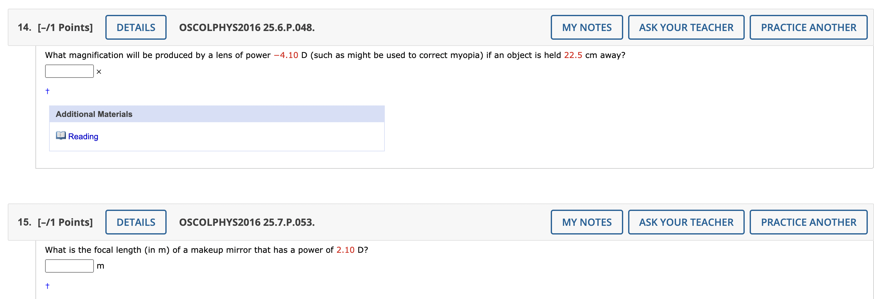 of the smallest mirror in which he can see both the top