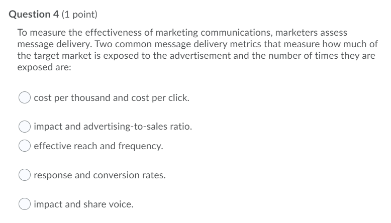 or E Question 2 {1 point) Sue has been shopping for a