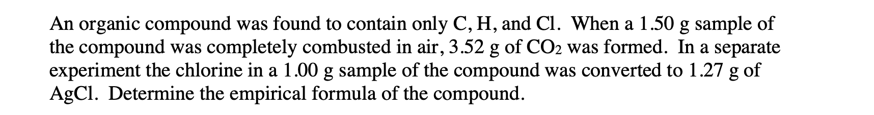 Please provide an explanation on how you get this answer, An organic