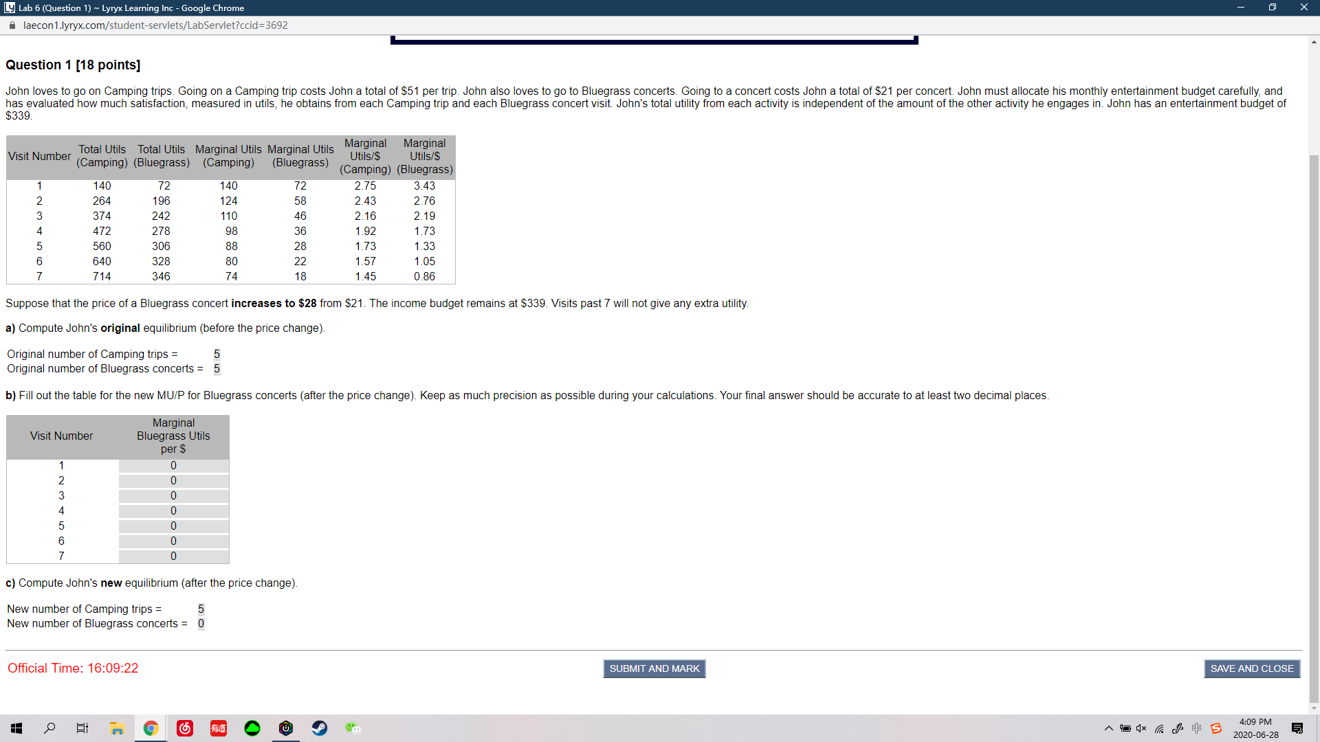 Ly Lab 6 (Question 1) ~ Lyryx Learning Inc - Google