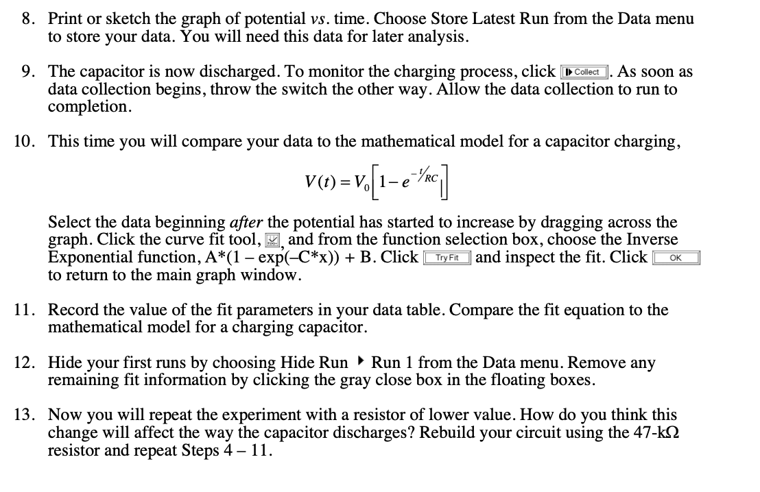 the (1/C) and time constant data. here's the procedure : DATA TABLE