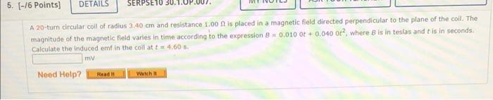 cm is made of 210 turns of copper wire (shown in the