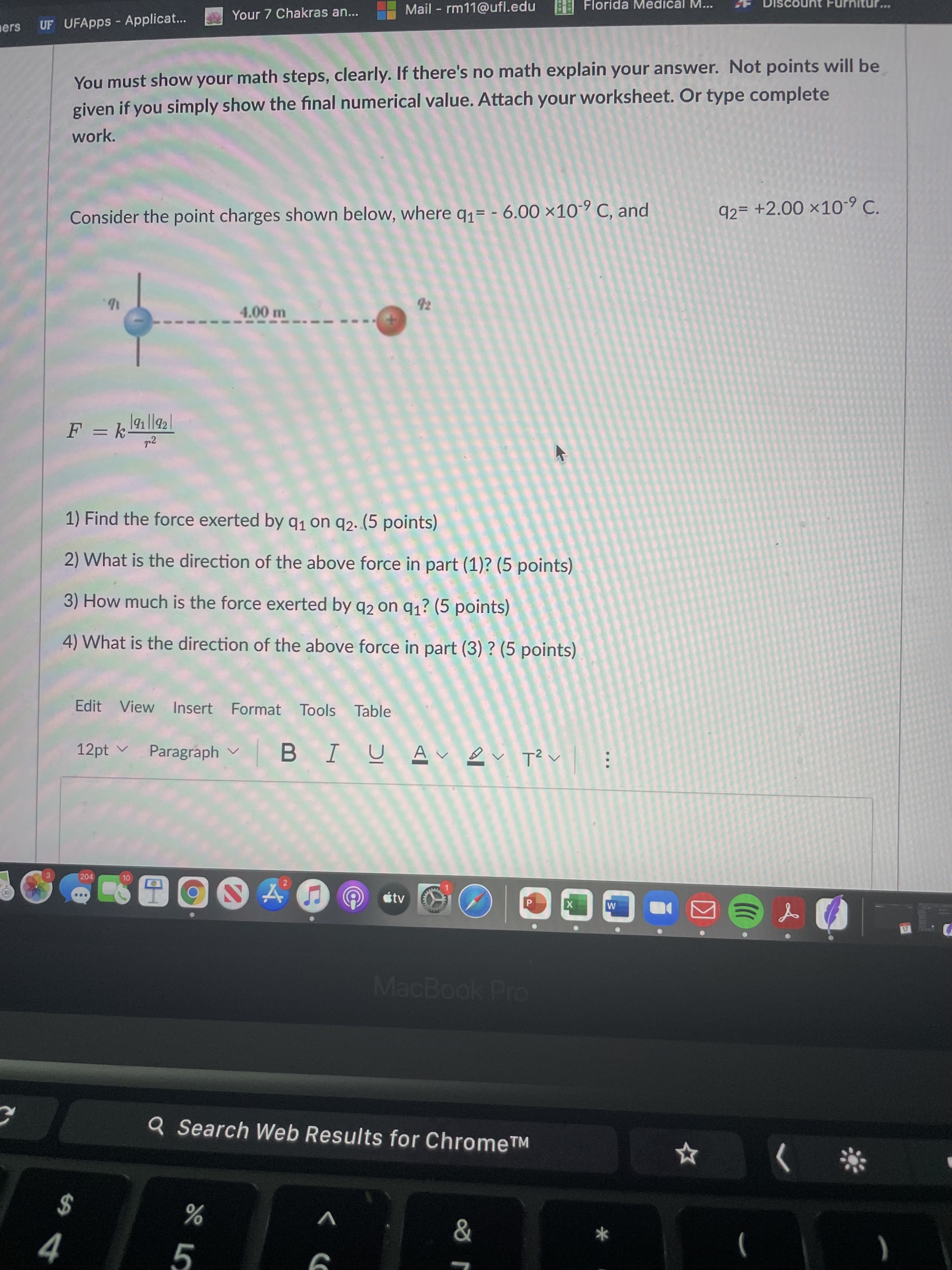 I need help working out this problem UF UFApps - Applicat... Your